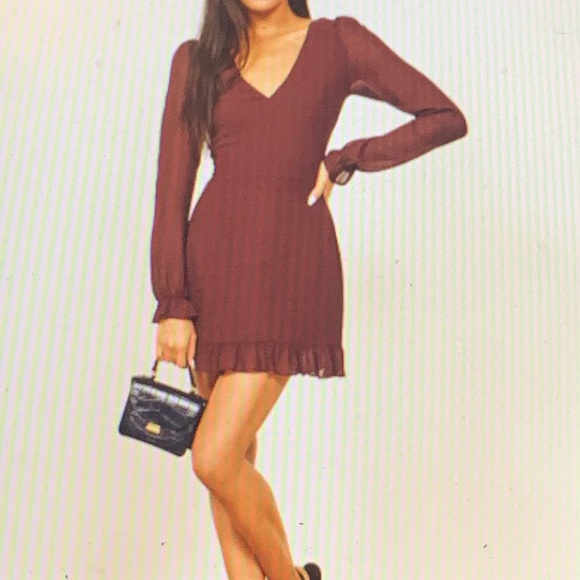 Reformation Elenor Dress in Plum -Size 0 - Picture 6 of 6